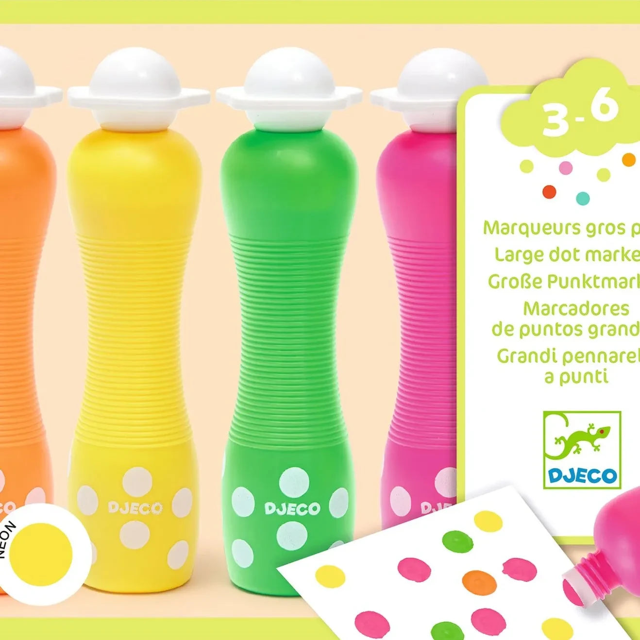 Djeco - Schaumstoffstifte für Kinder - Neon
