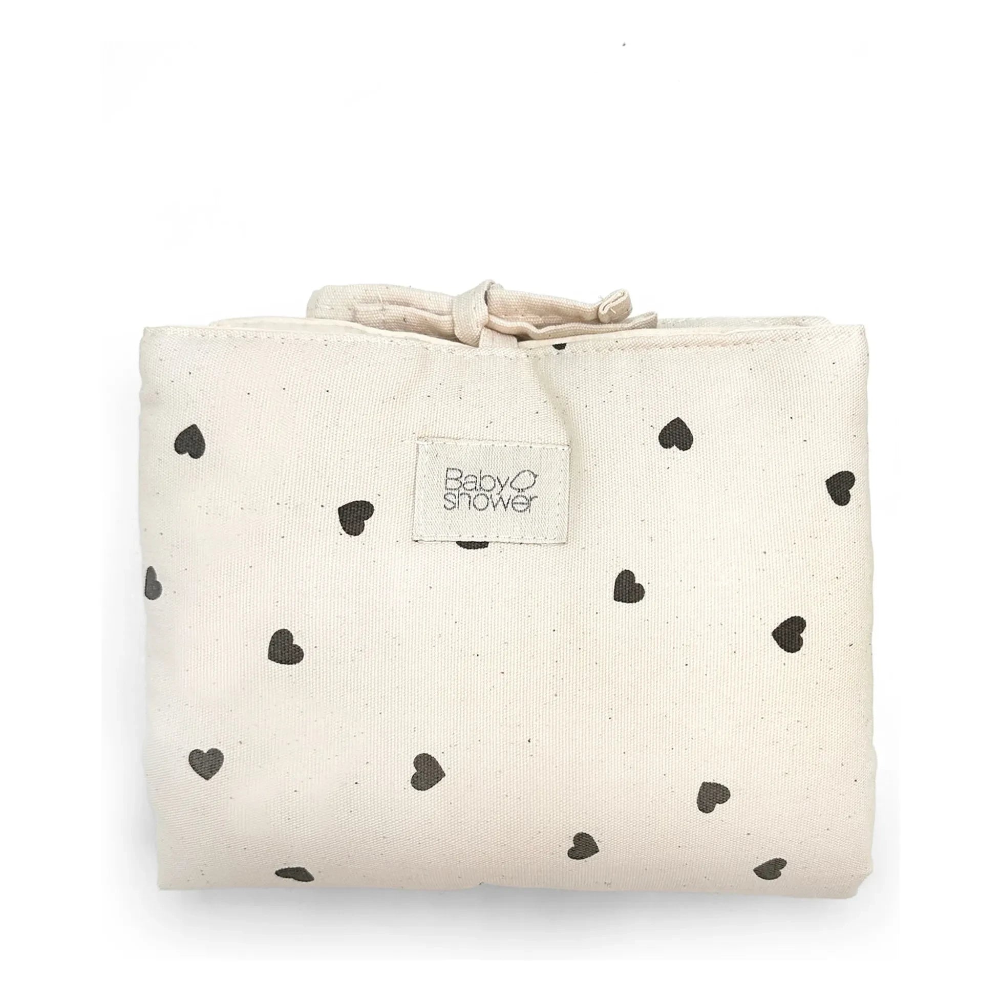 Babyparty - Cœurs Wickelunterlage für unterwegs | Beige