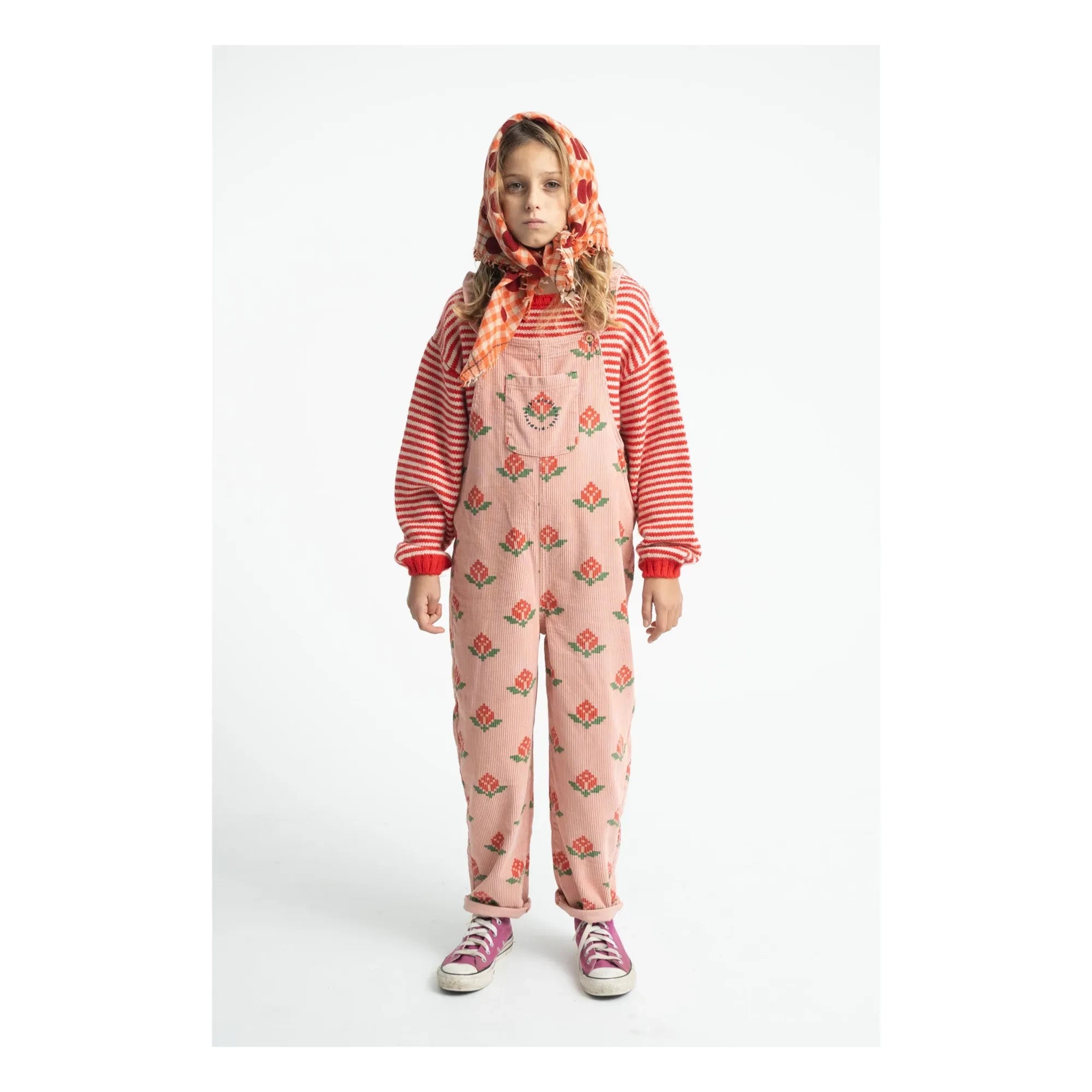 Piupiuchick - Latzhose aus Bio-Baumwolle mit Ringelblume | Rosa