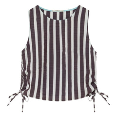Dr Bloom - Travel Gestreifte Bluse | Aubergine