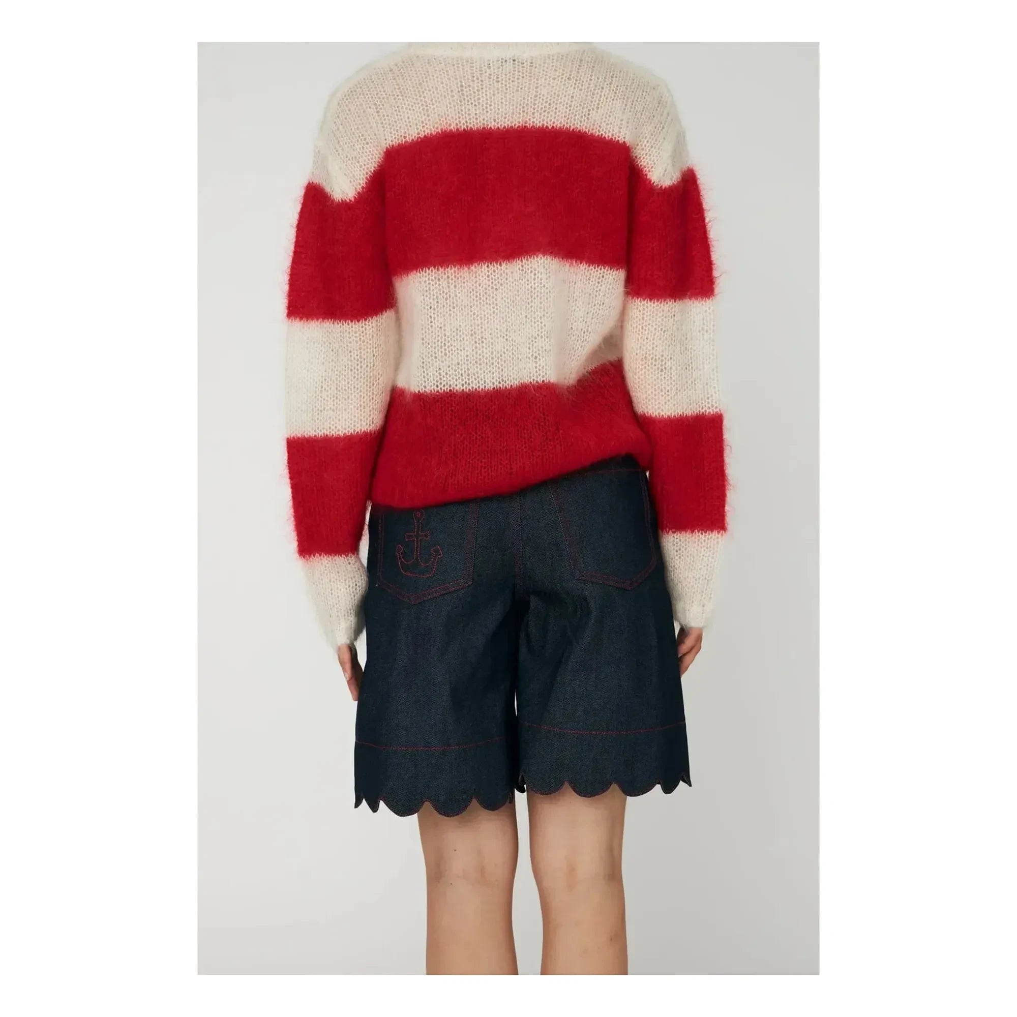 Stella Nova - Besetzte Baumwollshorts | Dunkelblau
