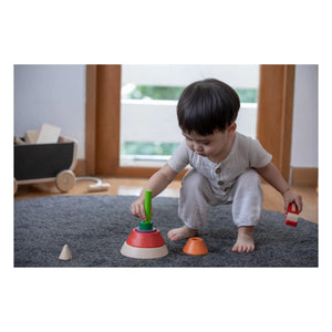 Plan Toys - Stapelbare und ineinandersteckbare Pyramide
