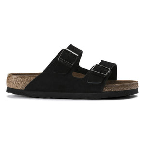 BIRKENSTOCK - Arizona Sandalen aus Velours- und Nubukleder - Erwachsenenkollektion | Schwarz