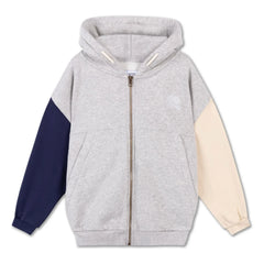 Repose AMS - Bio-Baumwolle Tricolor Reißverschluss Sweatshirt | Grau