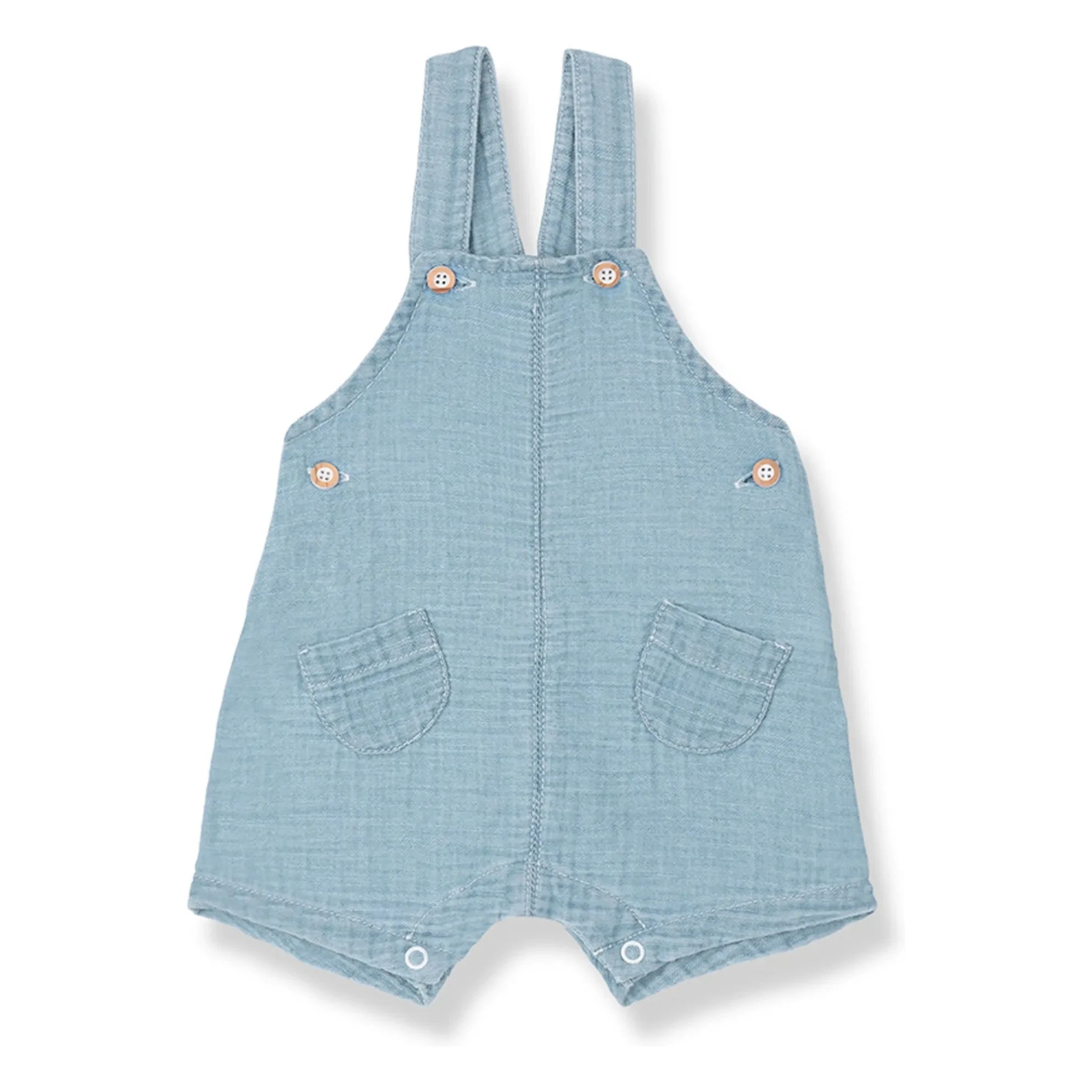 1+ in the family - Skiros Denim Strampler | Hellblau