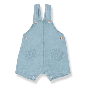 1+ in the family - Skiros Denim Strampler | Hellblau