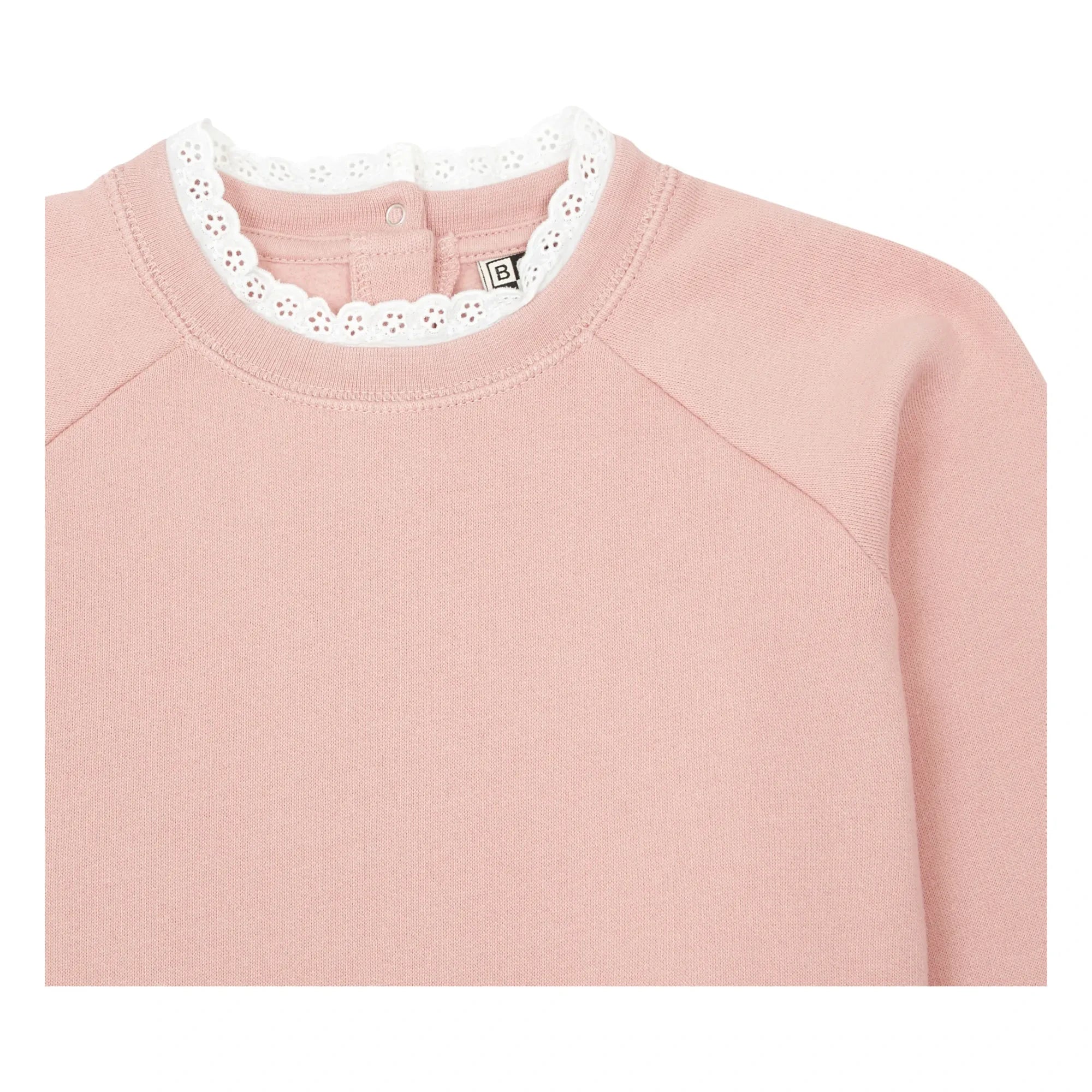 Bonton - Tilia Bio-Baumwoll-Sweatshirt mit Spitzenkragen | Rosa