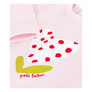 Petit Bateau - Sweat Heart Bio-Baumwolle | Hellrosa