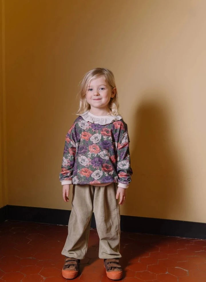 Studio Bohème - Juno Blumenmuster Bio-Baumwoll-Sweatshirt | Lila