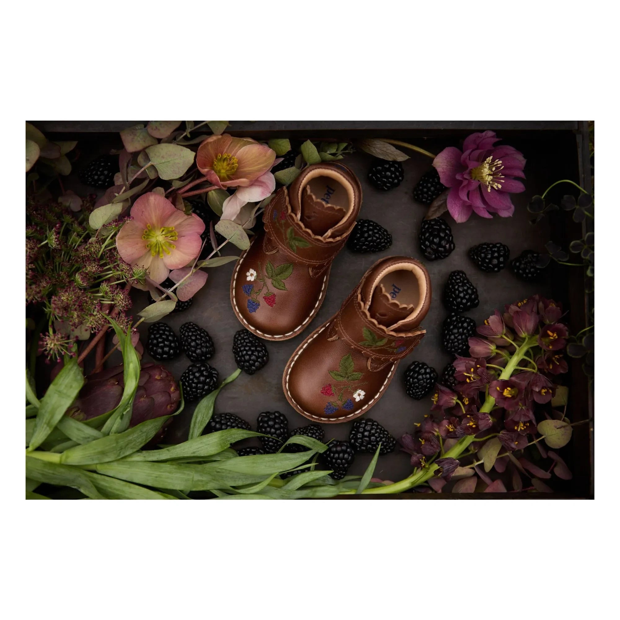 Petit Nord - Scallop Blackberries Kratzer-Stiefel - Uniqua Kollektion | Braun