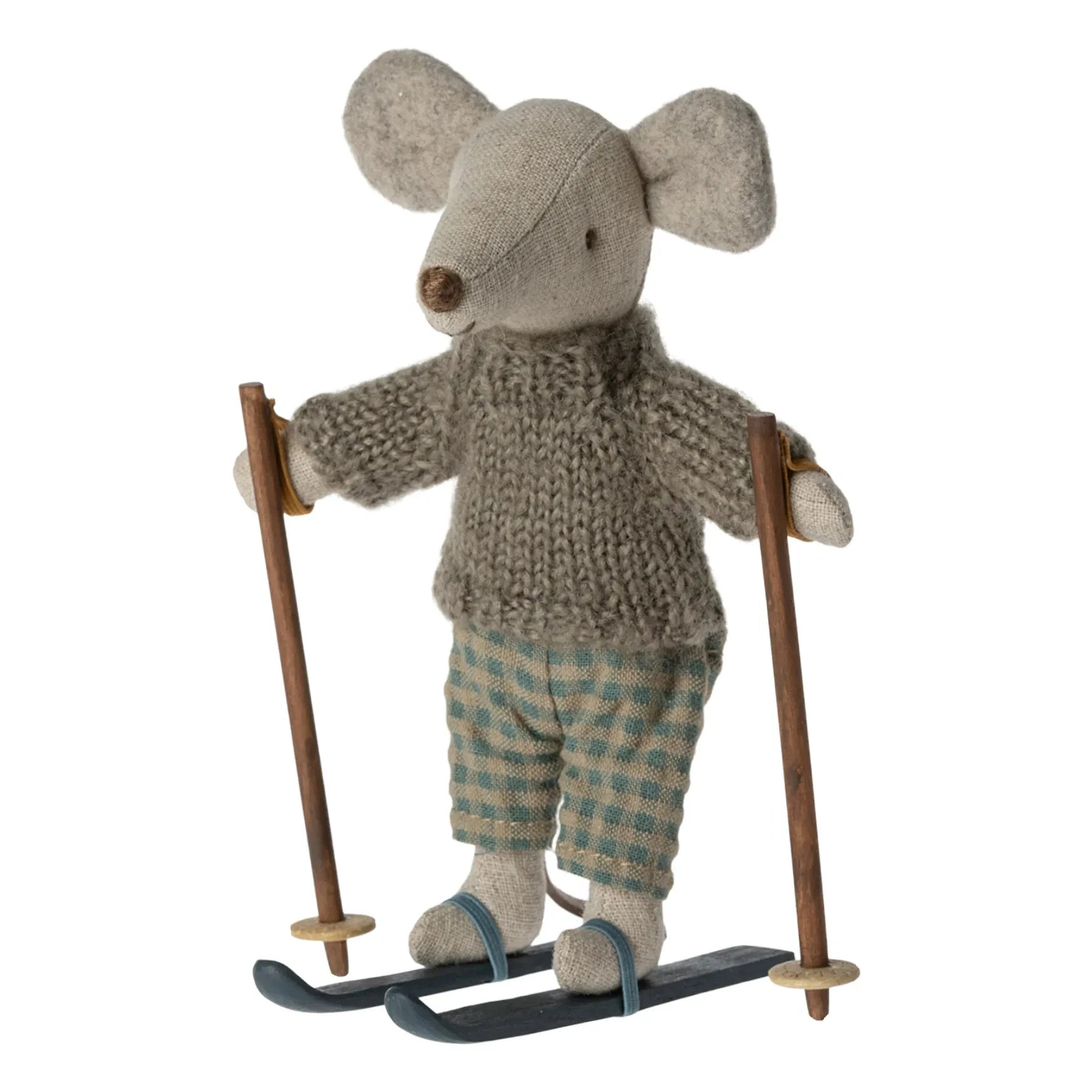 Maileg - Große Maus mit Skiern