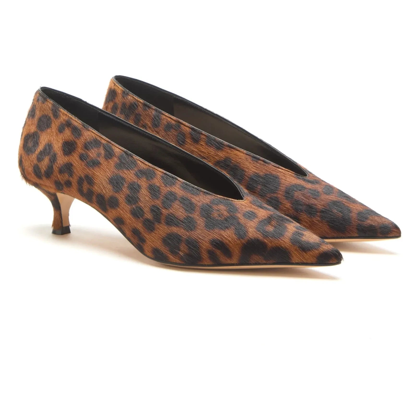 Le Monde Beryl – Pantoletten aus Leoparden-Kalbsleder | Braun