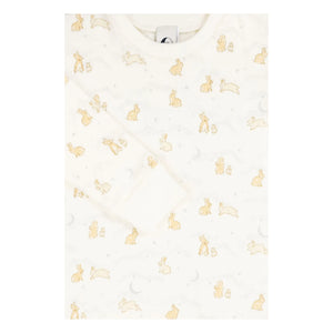 Sleepy Doe - Pyjama mit Hasenmotiv aus Bio-Baumwolle | Ecru