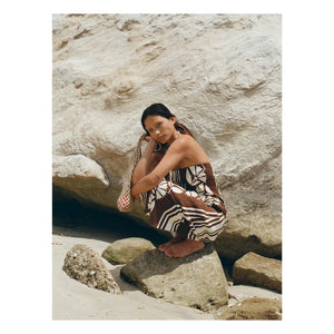 Soleil Soleil - Maeve Clove Coconut Keten Elbise | Kahverengi