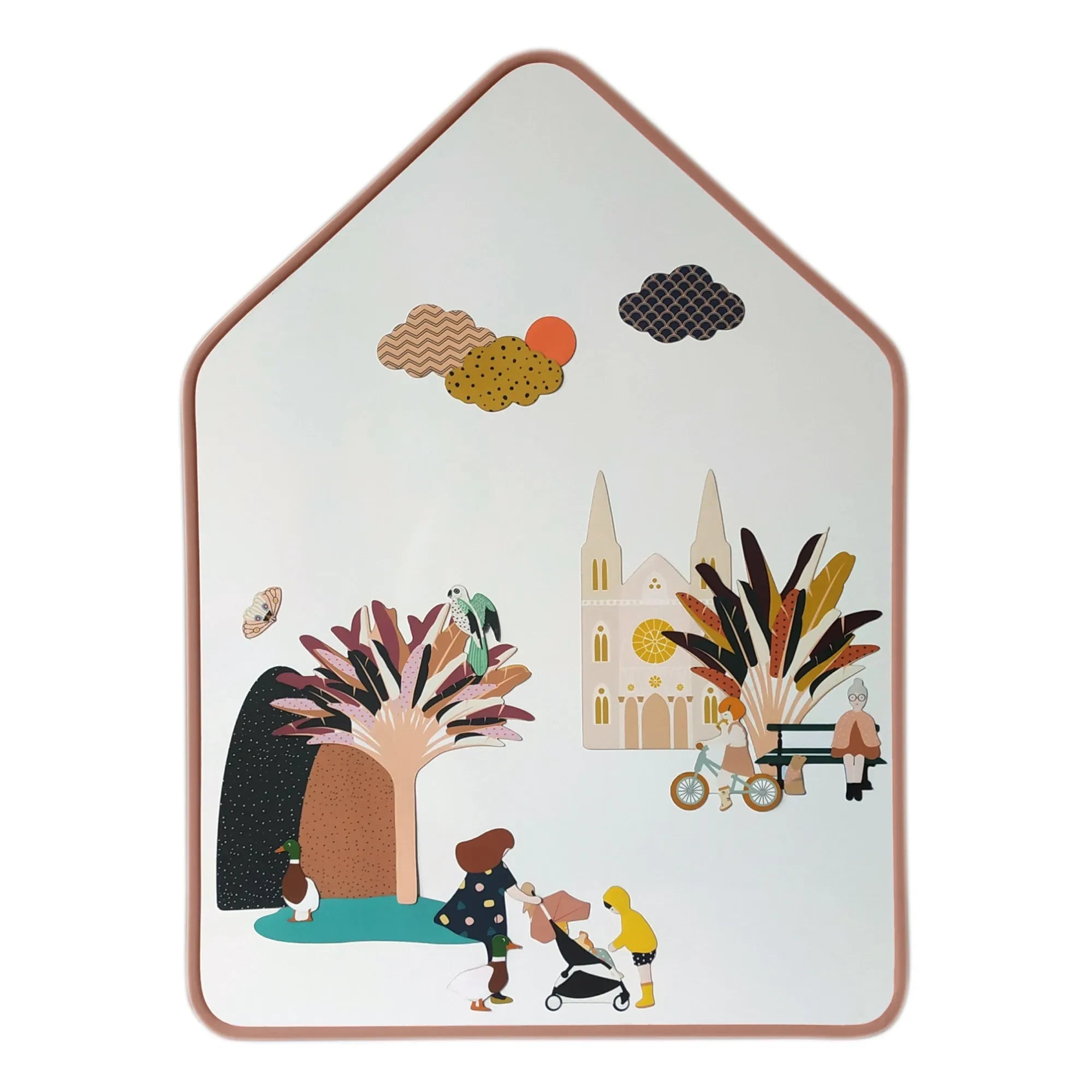 Ma Cabane à rêves - Little House Manyetik Beyaz Tahta | Nude