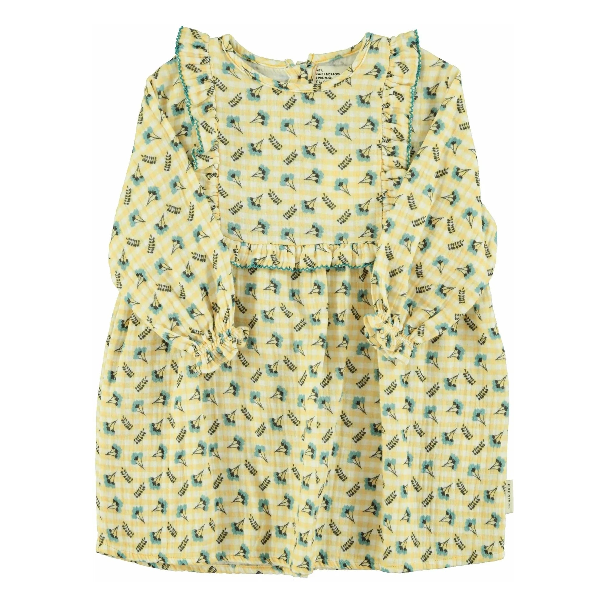 Piupiuchick - Flower Plastron Kleid | Gelb