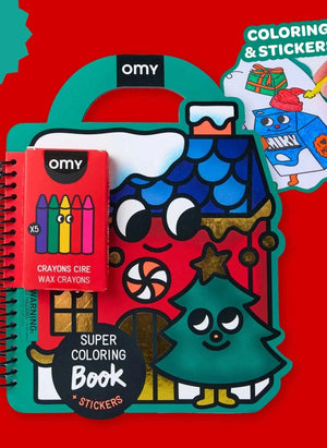 Omy - Weihnachtsaufkleber Malbuch