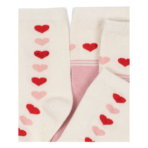 Konges Sløjd - 2er-Set Jacquard-Herzsocken | Ecru