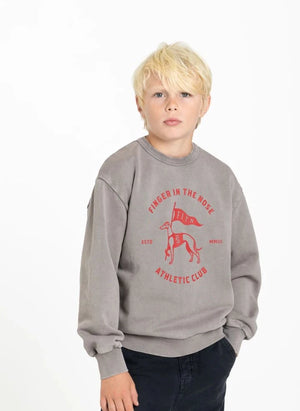 Finger in der Nase - Blow Athletic Club Organischer Baumwoll-Sweatshirt | Grau