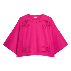 Louise Misha - Neolar Bio-Baumwollbluse | Fuchsia