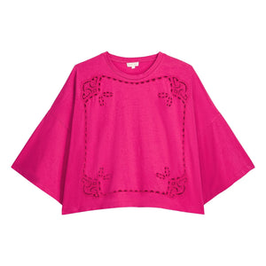 Louise Misha - Neolar Bio-Baumwollbluse | Fuchsia