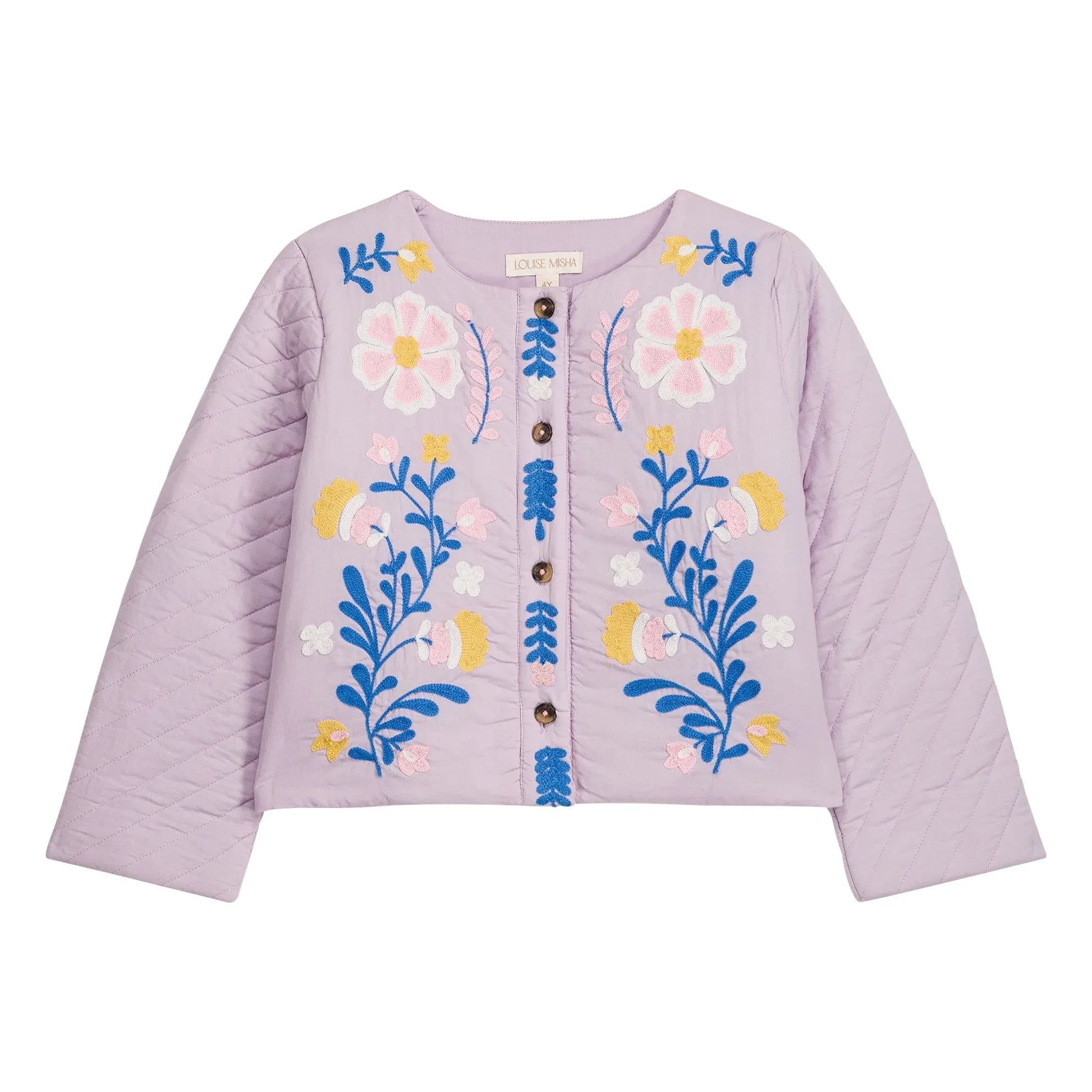Louise Misha - Orisha Fleurie Bio-Baumwoll-Steppjacke | Mauve