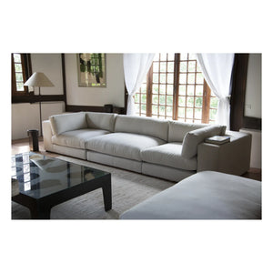 Panac Edition - Bellechasse 2-Sitzer Kamin Sessel, Rohsamt - 120 cm | Marineblau