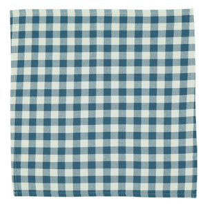 Piupiuchick - Bio-Baumwoll Bandana mit Karomuster | Blau