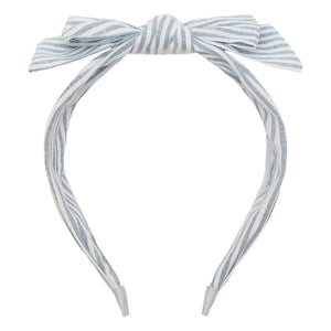 Mimi & Lula – Gestreiftes Stirnband mit Knoten | Hellblau