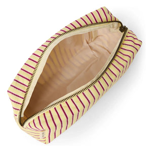 Studio Noos - Streifige Kosmetiktasche | Blasses Gelb
