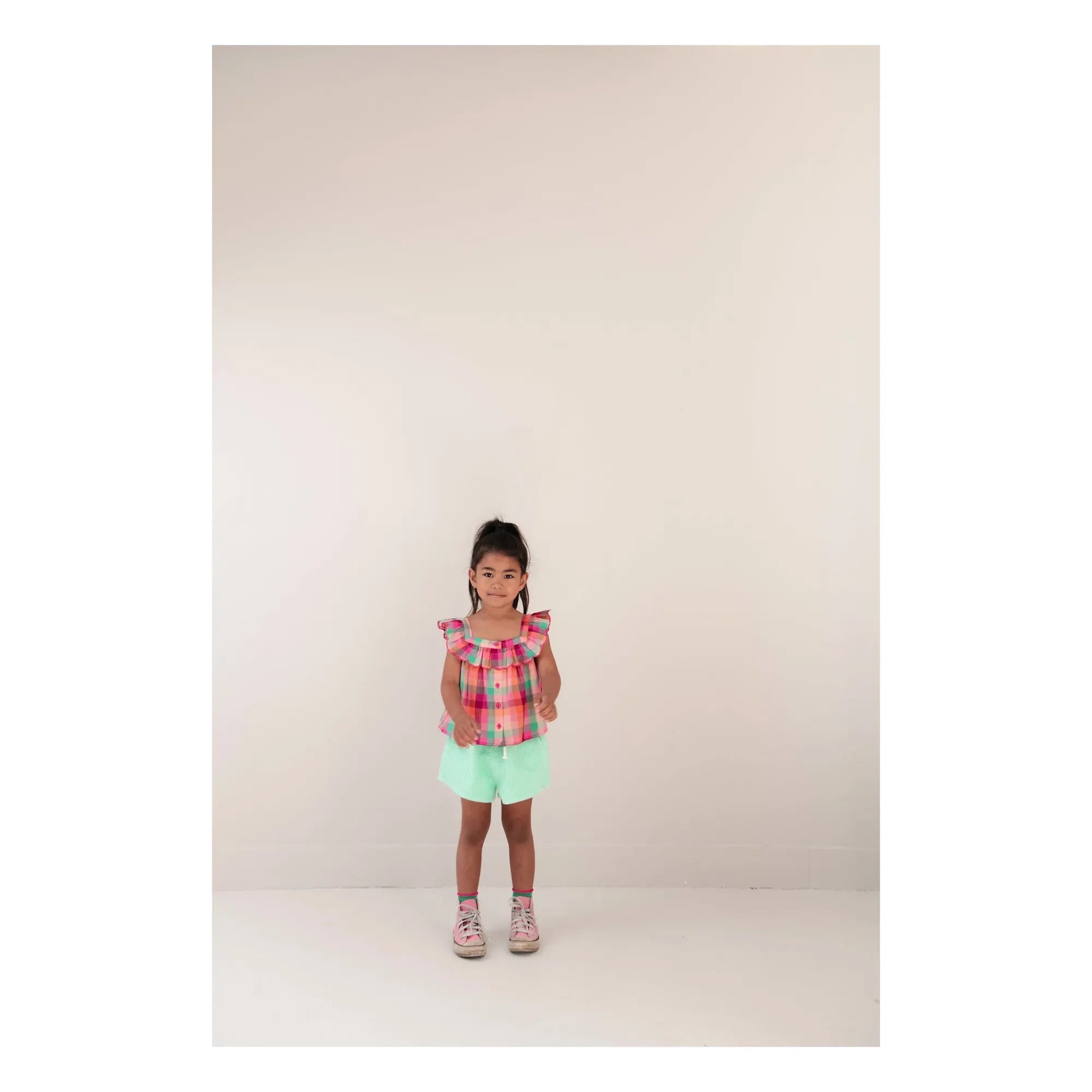 Jenest - Top Didi Kariertes Bio-Baumwolle | Fuchsia