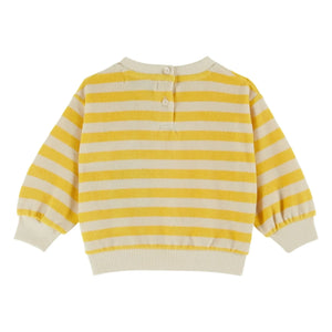 Emile et Ida - Gestreiftes Sweatshirt aus Bio-Baumwolle | Gelb