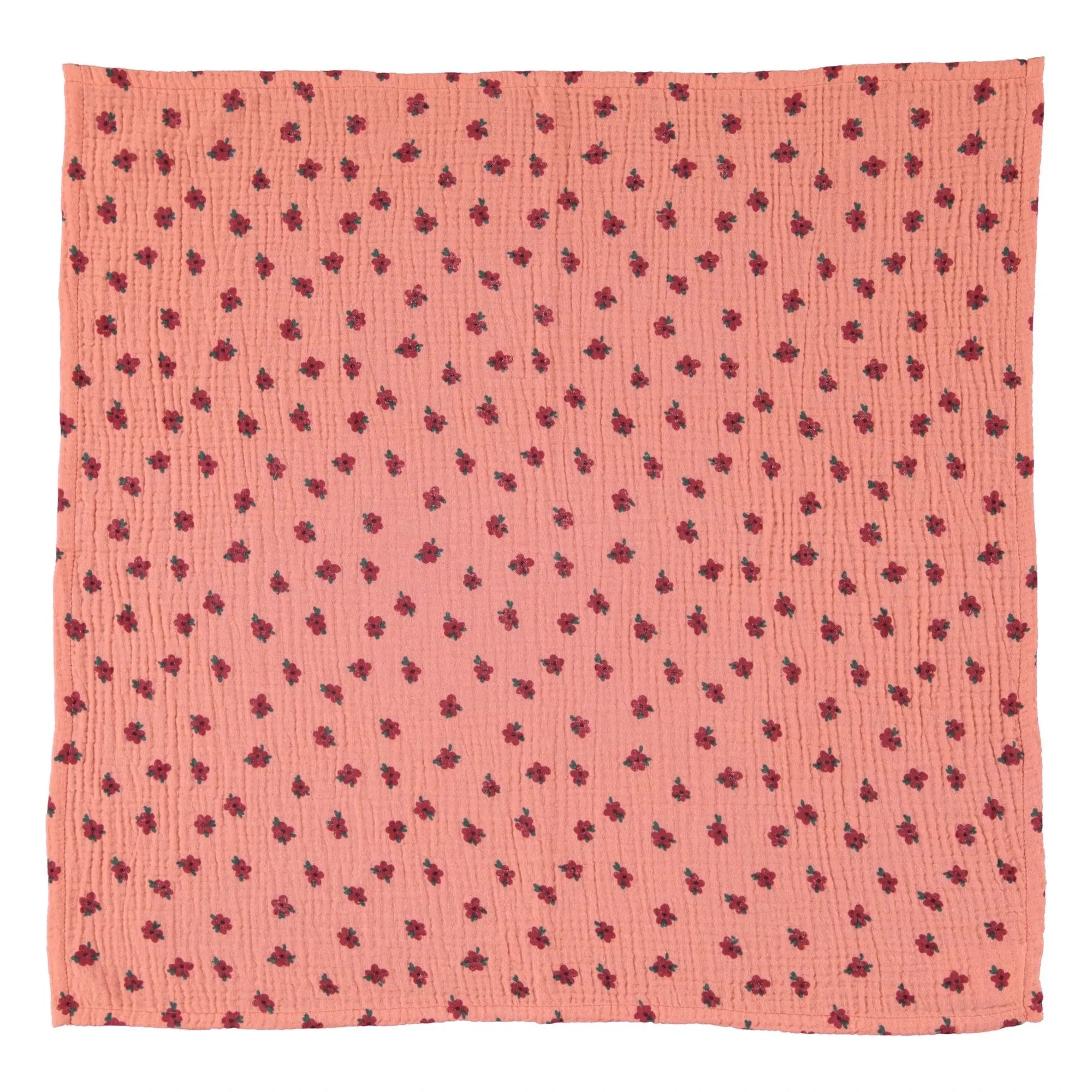 Piupiuchick - Blumen-Bandana aus Bio-Baumwolle | Koralle