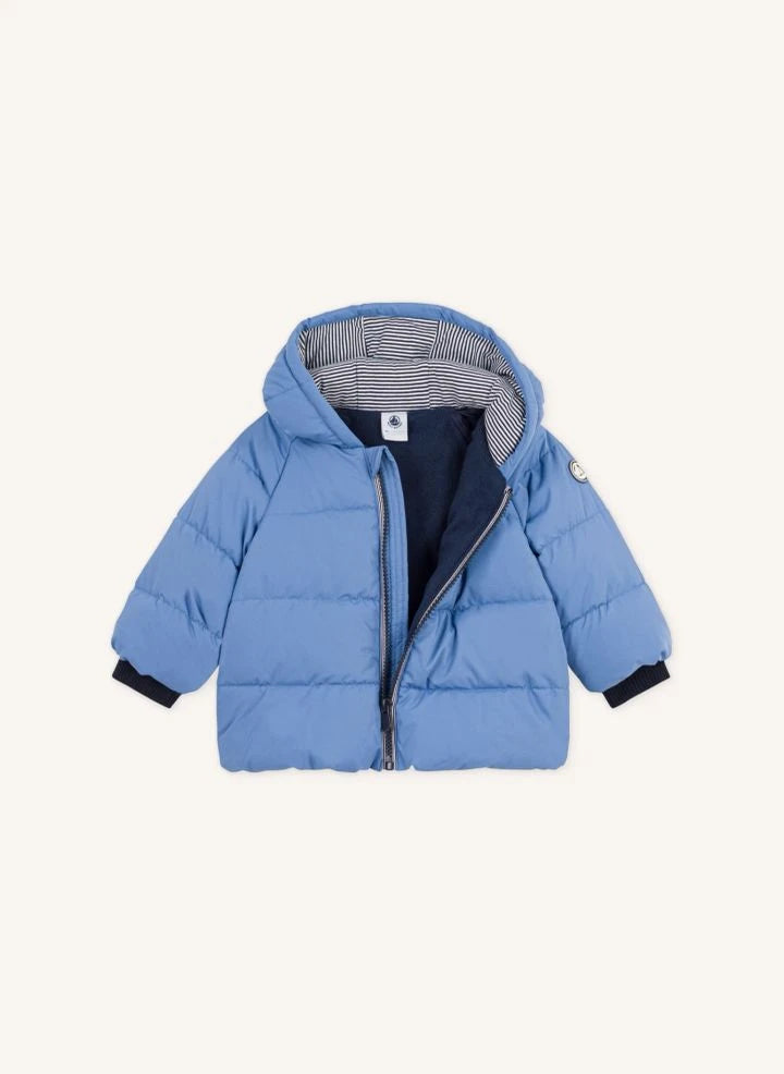 Petit Bateau - Schlichte Baby-Daunenjacke | Blau