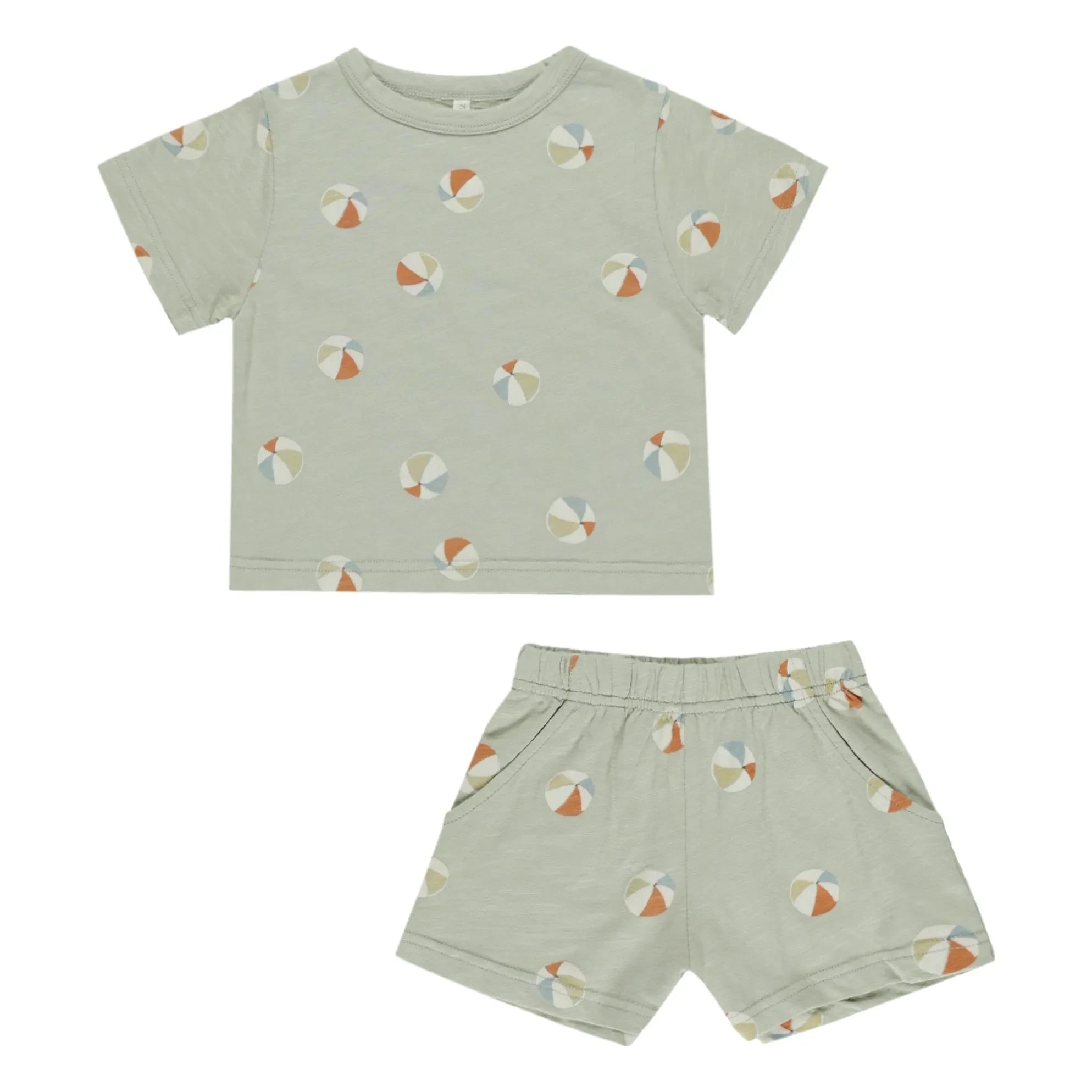 Rylee + Cru - T-Shirt und Ballonshorts Set | Salbei