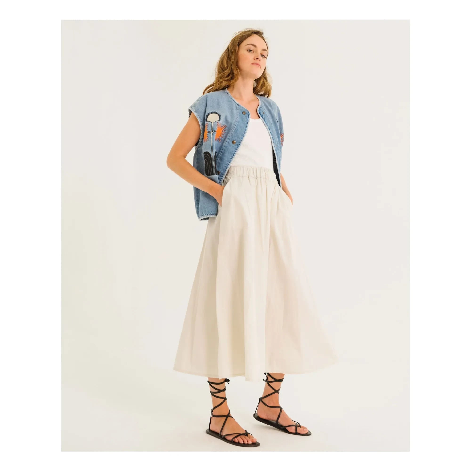 Tinsels - Edel Ärmellose Jeansjacke | Blau
