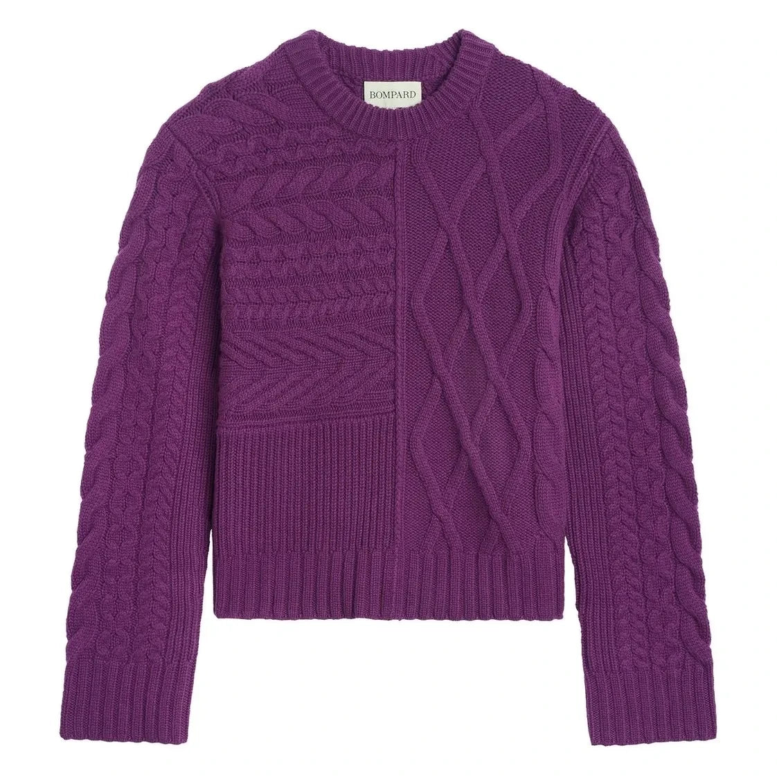 Bompard - Patchwork Kaschmirpullover | Lila