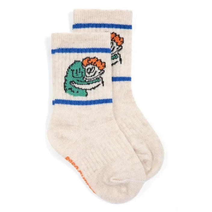Bobo Choses – Monster-Socken aus Bio-Baumwolle | Ecru