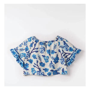 Fabula - Jardin de Fleurs Bluse | Blau