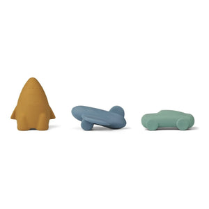 Liewood – Jacob Naturkautschukspielzeug – 3er-Set | Blau Mehrfarbig