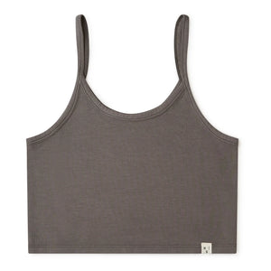 Matona - Organik Pamuk Crop Top - Kadın Koleksiyonu | Kömür grisi