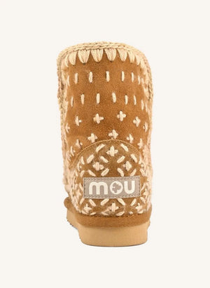 Mou - Eskimo Sashiko Stiefel | Cognac
