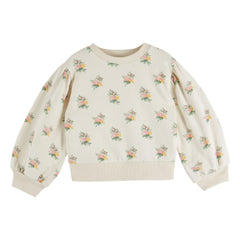 Emile et Ida - Sweatshirt mit Blumenmuster aus Bio-Baumwolle | Ecru