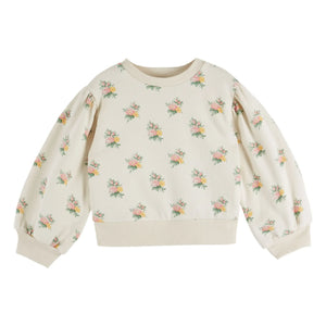 Emile et Ida - Sweatshirt mit Blumenmuster aus Bio-Baumwolle | Ecru