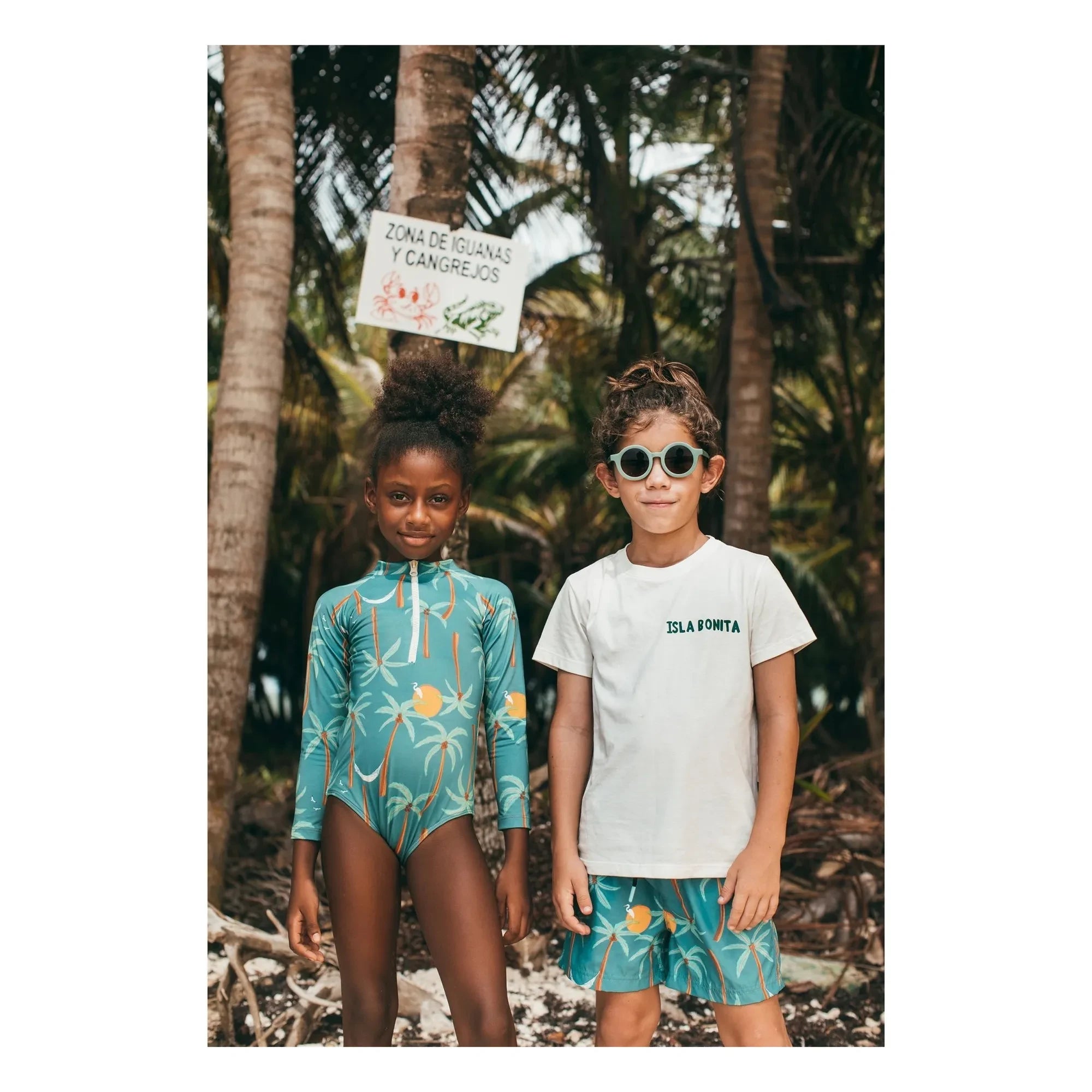 Pepita & Me - Parasoleil Palm Anti-UV Badeanzug | Grün