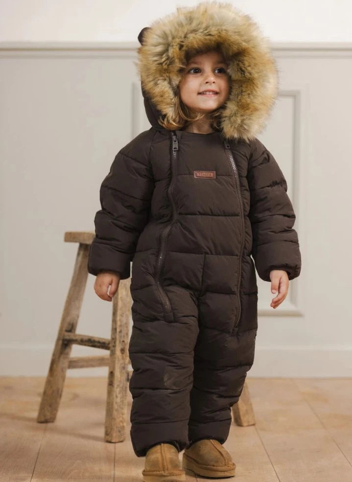 Töastie - Wasserfeste Kunstpelzkapuze Cloud Jacke | Braun