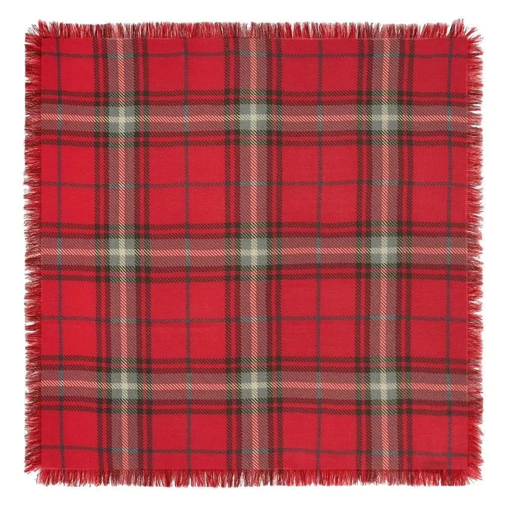 Bompard - Swann Tartan Kaschmir Mini-Schal | Rot