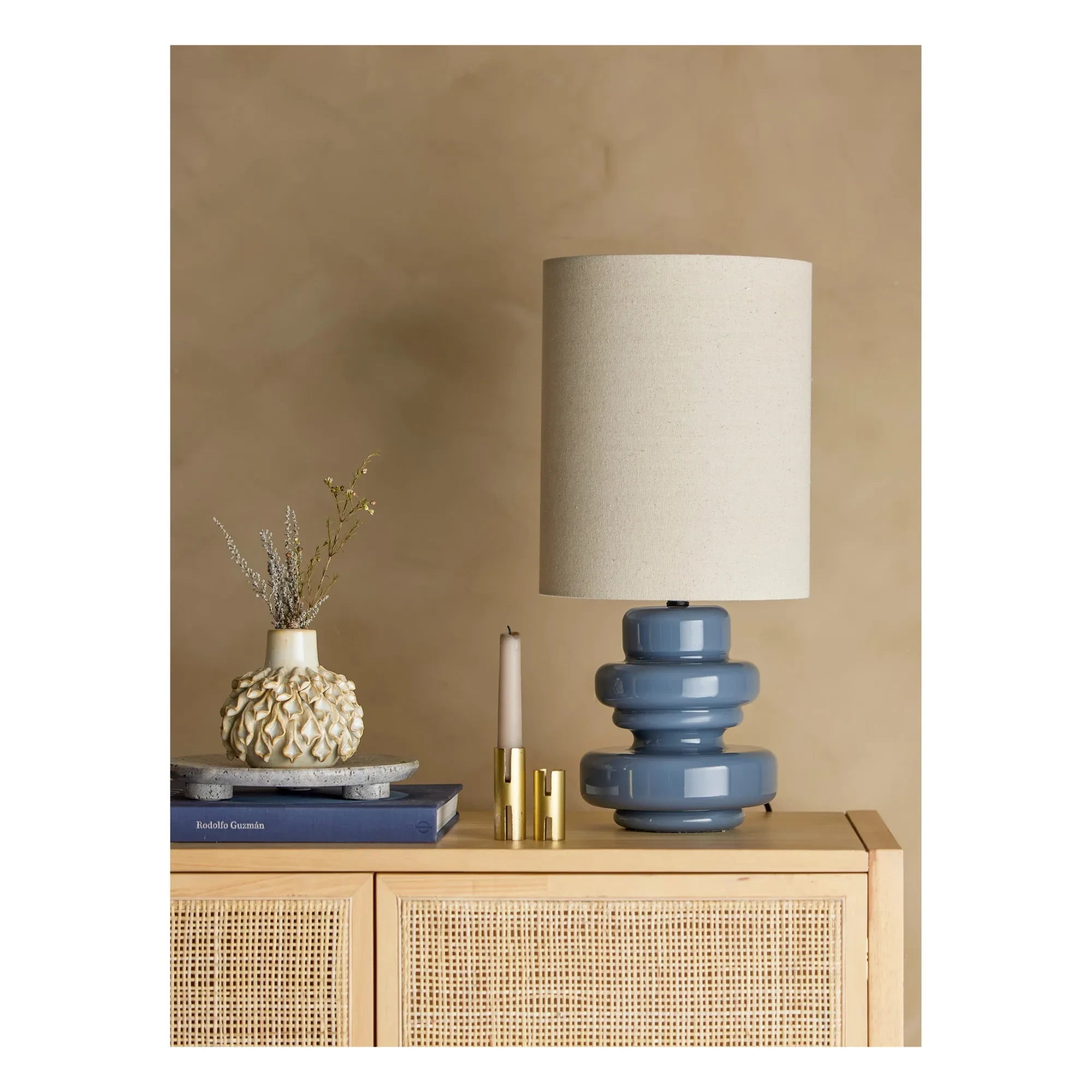 Bloomingville - Fabiola Tischlampe | Blau