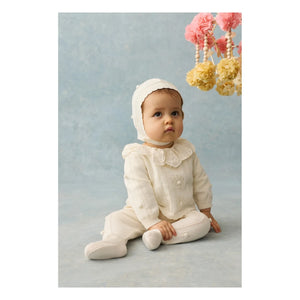 Louise Misha - Bliss Strickjacke, Hose und Beguine Set | Creme