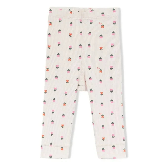 Arsène et Les Pipelettes - Leggings aus Bio-Baumwolle mit Blumenmuster | Rosa